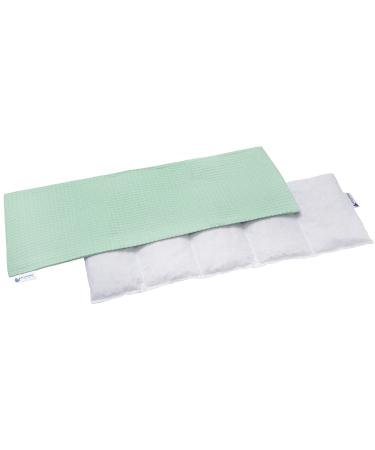 Medi partners cherry core pillow 60x20cm 800g 100% cotton waffle 5 chambers grain pillow large eco nature heat pillow cold therapy removable cover (mint) cotton waffle mint waffle