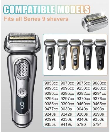 94m Replacement Shaver Head for Braun 9 Series - Compatible with 9477cc 9330s 9465cc 9460cc 9419s 9390cc 9385cc - Buy Online on GoSupps.com