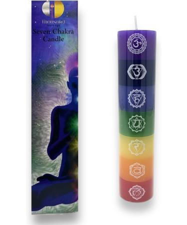 Buy Chakra Candles - 7 Symbols Multi-Color 9 Inches | International Shipping Available - Buy Online on GoSupps.com
