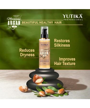 Yutika Professional Moroccan Argan Oil for Men & Women - 30ml (1.01 Fl Oz) - Nourishing & Hydrating Skin & Hair - Buy Online on GoSupps.com