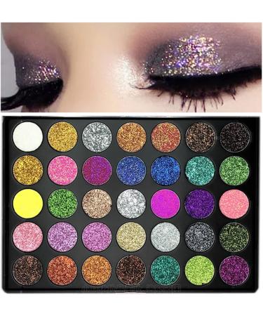Eyeshadow 35 Colors Pearly Matte Eyeshadow Palette Glitter Powder Glitter Eyeshadow Box - Buy Online on GoSupps.com