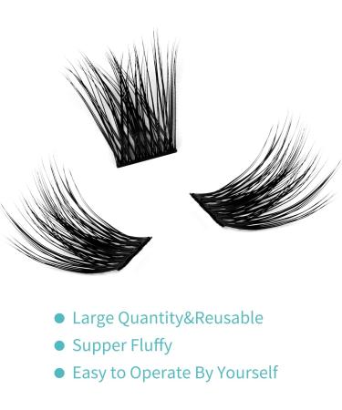 D Curl Cluster Lashes 15mm 0.07mm DIY Wide Stem Individual Eyelash Clusters - Reusable Soft and Wispy Extensions | FD-D18-0.07-D-15 - Buy Online on GoSupps.com