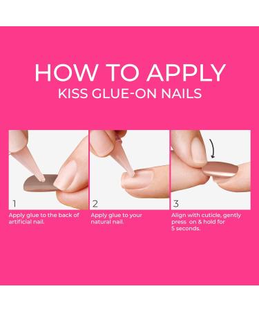 KISS Pink Gel Nail Glue - 10 Pack for Strong Adhesion on Artificial & Natural Nails | 2.0g/0.07 oz. Tubes - International Shipping Available - Buy Online on GoSupps.com