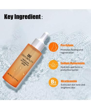 DIDA BEAUTY Pro-Xylane Hydrating & Brightening Serum with Hyaluronic Acid & Nicotinamide - Anti Aging Solution for Wrinkles, Fine Lines, Dark Spots - Ideal for Sensitive & Dry Skin - Buy Online on GoSupps.com
