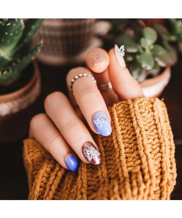 20pcs Butterfly Nail Charms - 3D Metal Alloy Gems for Nail Art - Shiny Crystal Decorations for Girls and Women in Silver - Buy Online on GoSupps.com