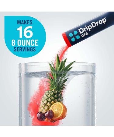 DripDrop ORS Hydration Electrolyte Powder Packets - Juicy Classics Variety Pack - Grape, Fruit Punch, Strawberry Lemonade, Cherry - 16 Count - Buy Online on GoSupps.com