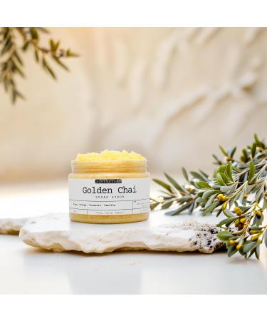 Scrubotany Golden Chai Sugar Scrub Exfoliating Body Scrub with Honey Orange Turmeric Vanilla Gentle Exfoliating and Cleansing Impurities Dead Skin Cells Suitable for All Skin Types 12 oz - Buy Online on GoSupps.com