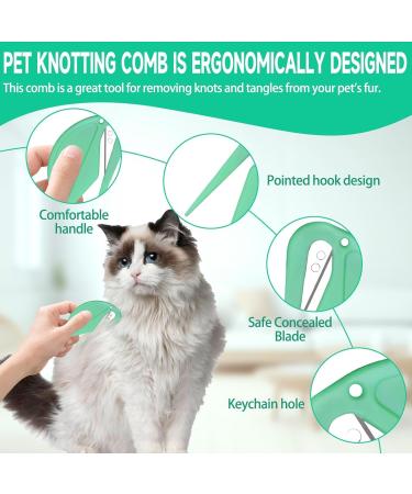 Vibbang 5 Pieces Pet Knotting Comb Pet Grooming Brush Knotting Comb for Dog and Cat Grooming Comb Knot Pet Dog Shedding Brush Puppy Knotting Comb Pet Grooming Tool Tangle Remover - Buy Online on GoSupps.com
