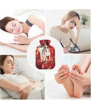 Cozy Dog & Cat Christmas Hot Water Bottle | 2L Fleece Cover for Hot/Cold Compression - Buy Online on GoSupps.com
