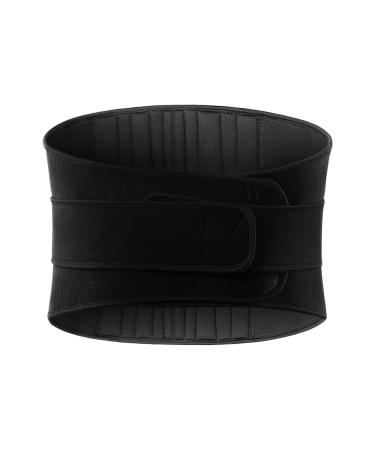 Lumbar Back Brace - Reflective Lumbar Wrap Lower Back Support - Multipurpose Waist Supports Workout Back Brace for Outdoor Activities Black XL
