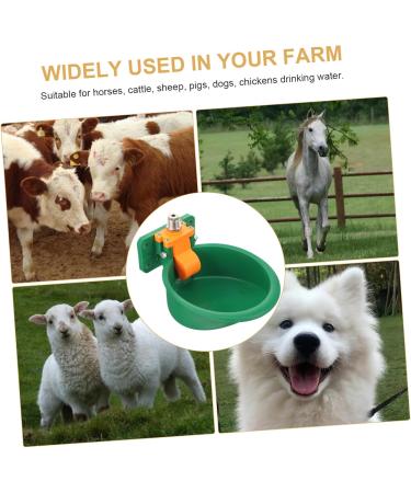 Beavorty Farmhouse Plastic Dispenser Livestock Drinking Feeder Bowl Animals Waterer Automatic - Buy Online on GoSupps.com