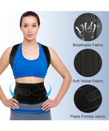 ABACKH Back Brace Posture Corrector for Women and Men - Adjustable Posture Back Brace for Upper and Lower Back Pain Relief - Improve Back Posture and Lumbar Support XL(37"-42") X-Large(37-42 Inches) - Buy Online on GoSupps.com