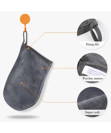 Kinhwa Washy Washing Slimmer Glove - Soft Microfiber Face Cleaner (3 Pack Gray/Black/Blue) - Reusable 15cm x 20cm for Gentle Cleansing - Buy Online on GoSupps.com