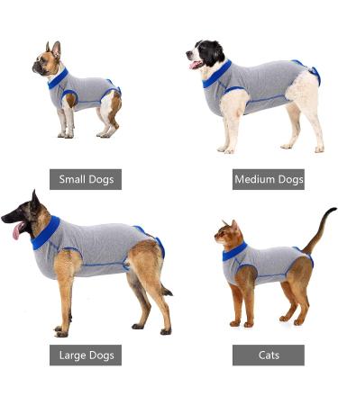 Recovery Suit for Dogs - Postoperative Wound Protection Clothing | Anti-Licking E-Collar Alternative | XS A-Gray - Buy Online on GoSupps.com