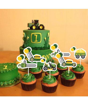 Sursurprise 24 Pieces Lawnmower Birthday Cupcake Toppers Green Tractor Cupcake Toppers for Boys Lawnmower Birthday Decor Farm Themed Parties Tractor Time Party Supplies - Buy Online on GoSupps.com