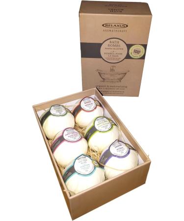 Relaxus Aromatherapy Organic Bath Bomb Gift Set - Pamper Collection (Set of 6) - Buy Online on GoSupps.com
