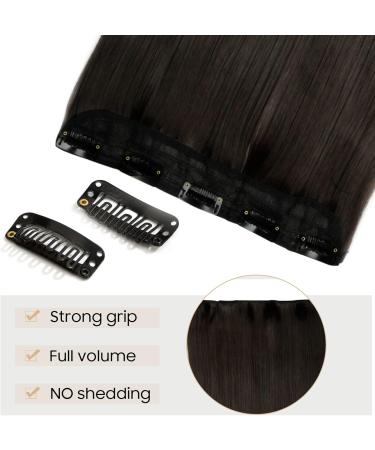 S-noilite Fashion 26 Half Full Head Clip in Hair Extensions Dark Brown - Long Straight Extension 26 Inch - Buy Online on GoSupps.com