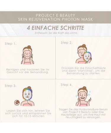 7-Color LED Face Mask for Light Therapy | Anti-Aging Skin Care | Boost Collagen & Brighten Skin | Project E Beauty - Buy Online on GoSupps.com