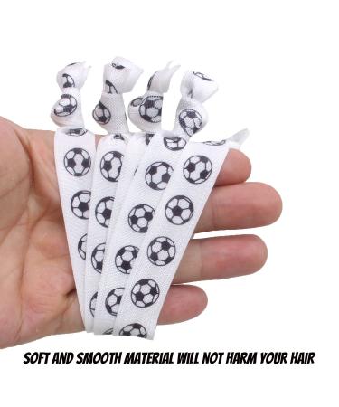20 Soccer Hair Ties - Elastic Ribbon Ponytail Holders for Girls & Women | No Crease Hair Accessories for Football Team Members - Buy Online on GoSupps.com