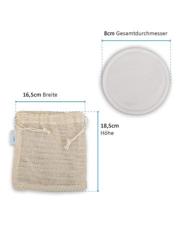 12 Eco-Friendly Fuchsi Washable Makeup Remover Pads | Reusable Bamboo & Cotton Towels with Laundry Bag | Sustainable Alternative to Cotton Pads - Buy Online on GoSupps.com