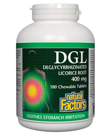 Natural Factors DGL Root Extract 180 Chewable Tablets