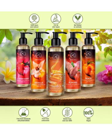 Sensual Massage Oil Honey 200ml - Natural Edible Body Oil with Almond & Grape Seed Oil for Relaxation | Kissable Massage Oil - Buy Online on GoSupps.com