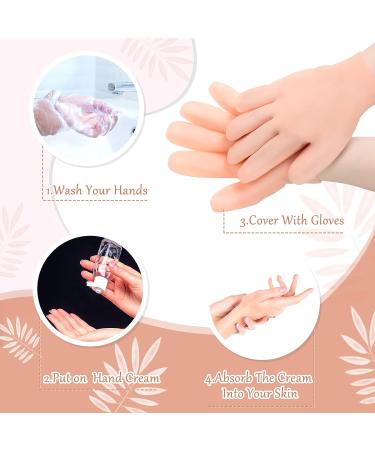 4 Pairs Moisturizing Silicone Gel Gloves & Socks Set for Dry Skin - Spa Treatment for Cracked Hands & Feet | Medium Size - Buy Online on GoSupps.com