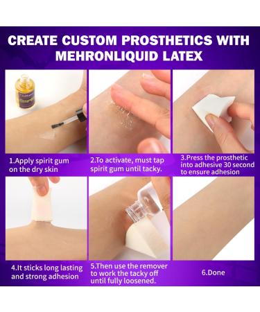 Spirit Gum Adhesive & Remover Kit - 13ml Glue + 30ml SFX Makeup Remover for Halloween Cosplay & Stage | International Shipping - Buy Online on GoSupps.com
