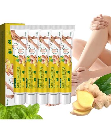 DUBUSH Ginger firming anti-cellulite cream for lymphatic drainage - Natural anti-swelling cream - Improves blood circulation - Relieves tired legs