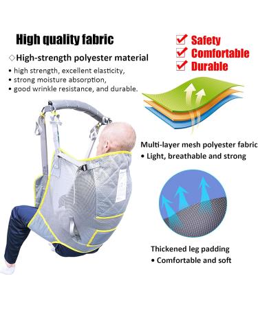 Patient Lifting Slings Full Body Patient Lift Sling Adjustable Transfer Belt with Positioning Waist Strap for Disabled and Elderly Home/Hospital/Nursing Home 230kg - Buy Online on GoSupps.com