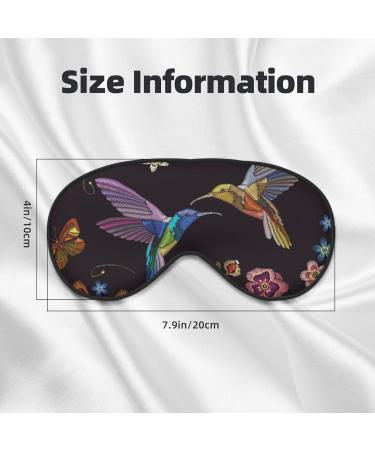 Shop Hummingbird Print Sleep Eye Mask - Soft Eyeshade Blindfold for Travel & Night Sleeping - Buy Online on GoSupps.com