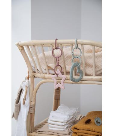 BIBS Baby Bitie Teether BPA Free | Made in Denmark | Star Design - Pink Plum - Buy Online on GoSupps.com