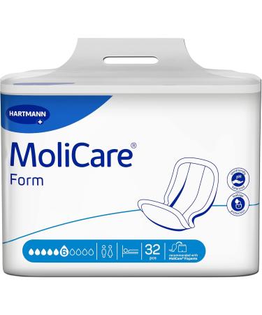 Molicare Form 6 Drops for Medium Incontinence | High Security & Discretion | 32 Pieces - Perfect for Men & Women | Compatible with Molicare Premium Fixing Pants - Buy Online on GoSupps.com