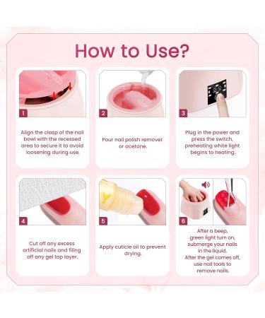 Yokilly Heated Nail Soaking Bowl - 50% Faster Soak Off for Women | Electric Manicure Bowl for Home & Salon - Shop Internationally - Buy Online on GoSupps.com