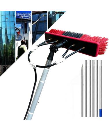 Window Cleaning Equipment Telescopic Window Cleaner Water Fed Brush Window Cleaning Equipment Water Fed Glass Cleaning Tools for Indoor/Outdoor High Window