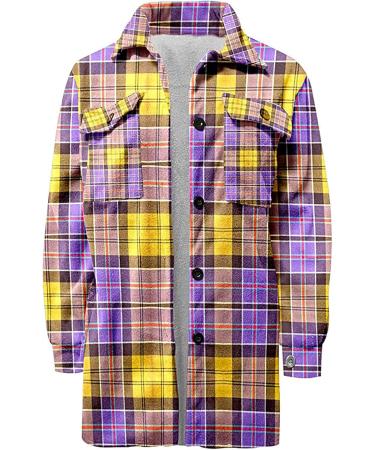 Buy routinfly Women's Plaid Shirt Jacket - Casual Long Sleeve Shacket with Lapel - Perfect for Every Occasion - Buy Online on GoSupps.com