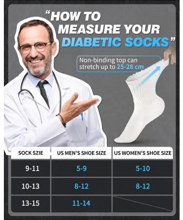 LIN Diabetic & Circulator Socks - Non-Binding for Women and Men - 6 Pairs - Buy Online on GoSupps.com