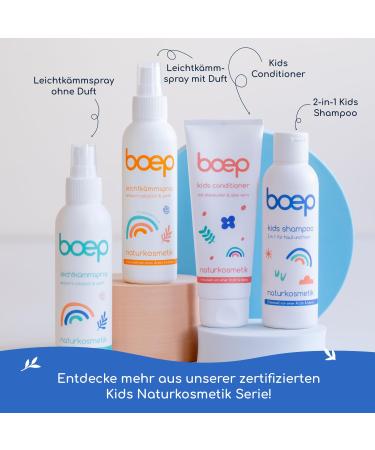 boep Kids Shampoo | Mild 2-in-1 Shampoo & Shower Gel | Certified Natural Cosmetics for Children (150ml) - Buy Online on GoSupps.com