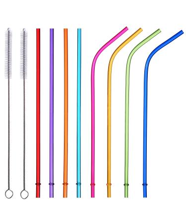 ALINK Reusable Tritan Plastic Straws, 10.5