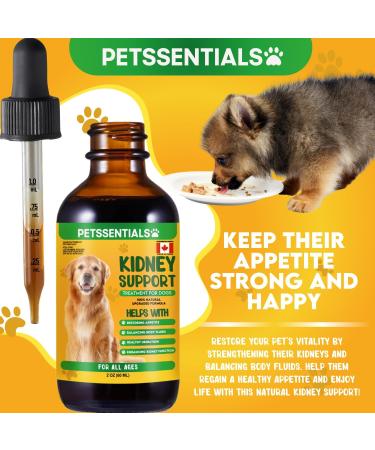 Kidney Support for Dogs 60ml | Premium Herbal Supplement to Enhance Kidney Function | Urinary Health & Bladder Support | Promotes Vitality Fluid Balance & Healthy Appetite | Natural Ingredients - Buy Online on GoSupps.com