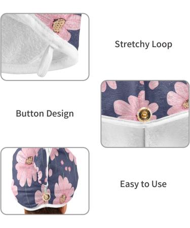 Buy Pink Daisy Flower Hair Towel 2 Pack - Super Absorbent Quick Dry Hair Turbans for Women & Girls - Buy Online on GoSupps.com