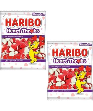 Classic Heart Throbs Star Mix Gummy Chewy Sweets 160g - 2x Packs Share Bags - Buy Online on GoSupps.com