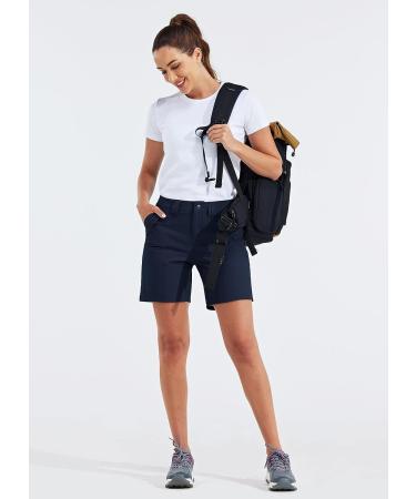 Willit Women's Golf Hiking Shorts 7 | Quick Dry & Water Resistant | Deep Blue, Size 12 - Buy Online on GoSupps.com