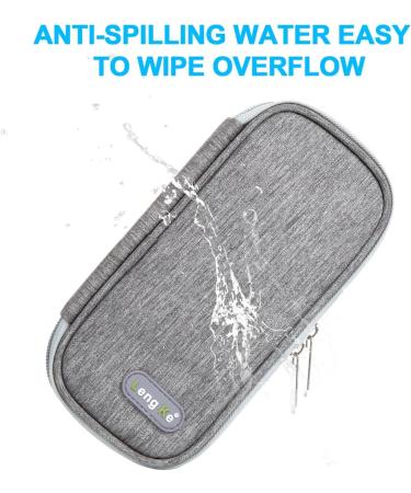 Youshares Insulin Cooling Bag - Diabetic Cooler Case with Nylon Packs for Safe Storage (Gray) - Buy Online on GoSupps.com