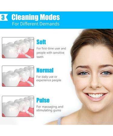 TUREWELL Cordless Oral Irrigator - 300ML Portable Waterproof Water Flosser | 3 Modes, 5 Tips | Teeth & Braces Cleaner - Buy Online on GoSupps.com