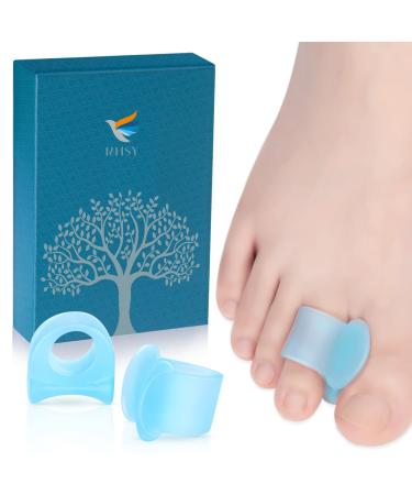 MHSY Toe Separators for Overlapping Toes 4PCS Gel Bunion Correctors Toes Spacers for Hallux Valgus and Hammer Toe Relieve Pain Blue