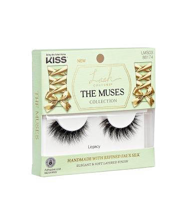 KISS Lash Couture The Muses Collection False Eyelashes - Legacy Black | Vegan & Cruelty-Free Faux Silk | Rounded, Doe-Eyed Design | Contact Lens Friendly - Buy Online on GoSupps.com