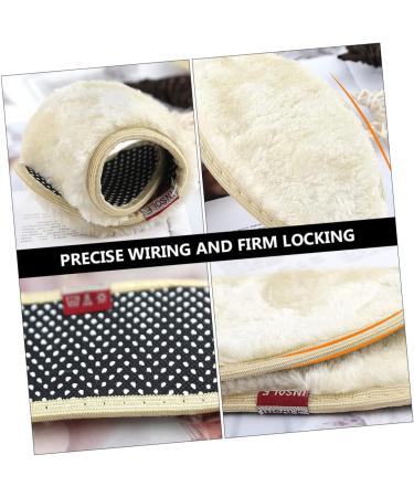 Beaupretty Fluffy Insole Slippers for Women & Men | Cozy Foam Insert Plush Slippers | Warm Imitation Wool House Shoes for Children | Beige 26.5X9X1.8cm - Buy Online on GoSupps.com