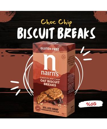 Nairns Gluten Free Oatcakes Flatbreads & Oat Biscuit Breaks Pick N Mix - Choose From Oaties with 10+ Flavours | Choc Chip Salted Caramel Cheese Toffee Super Seeded Stem Ginger - Pack of 6 213 g (Pack of 6) - Buy Online on GoSupps.com