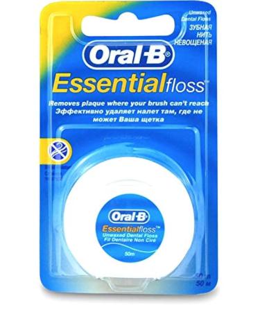 Oral B Essential Dental Floss Unwaxed 50m Multibuy (3) 50 m (Pack of 3)